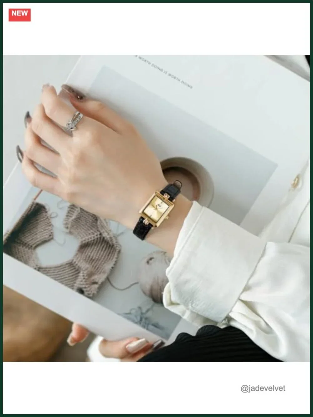 Zeruye Women's Vintage Gold Watch Leather Strap Minimalist Dress